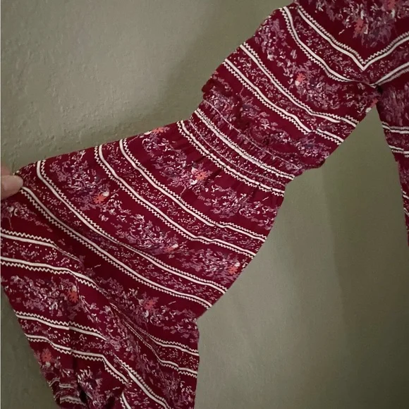 TulaRosa dress sz sm- maroon/burgandy w/flowers purchased at Revolve Clothing - Picture 5 of 6